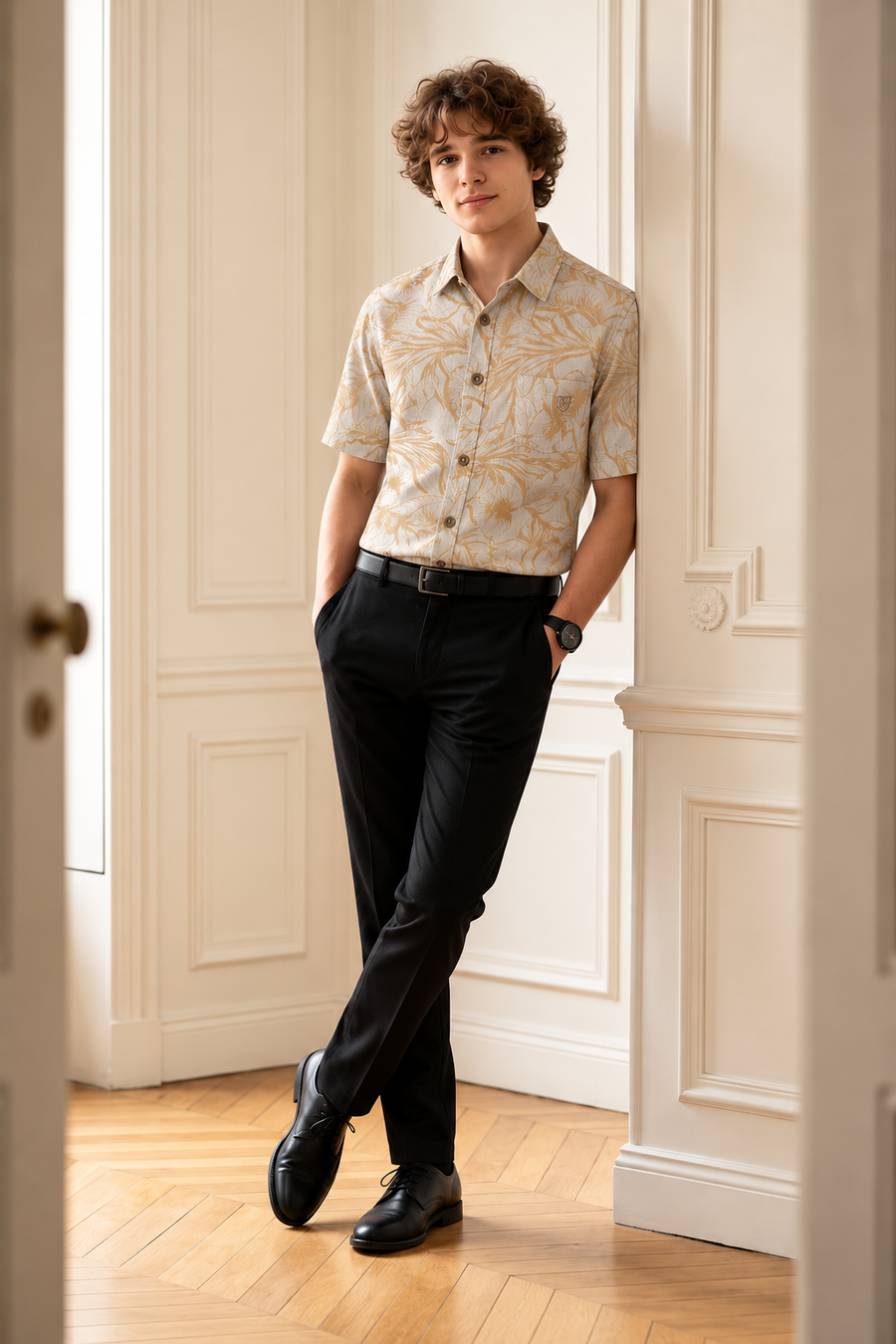 Premium Printed Linen Shirt – Contemporary Fit