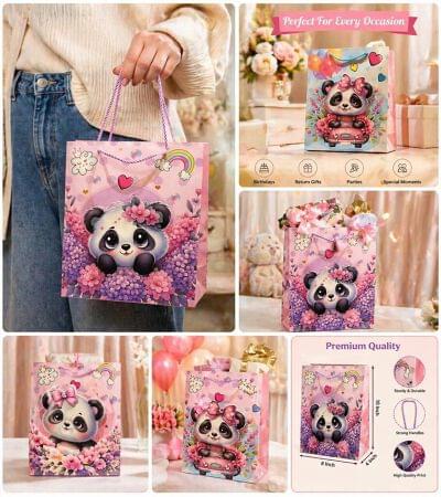 Panda gift paper bag