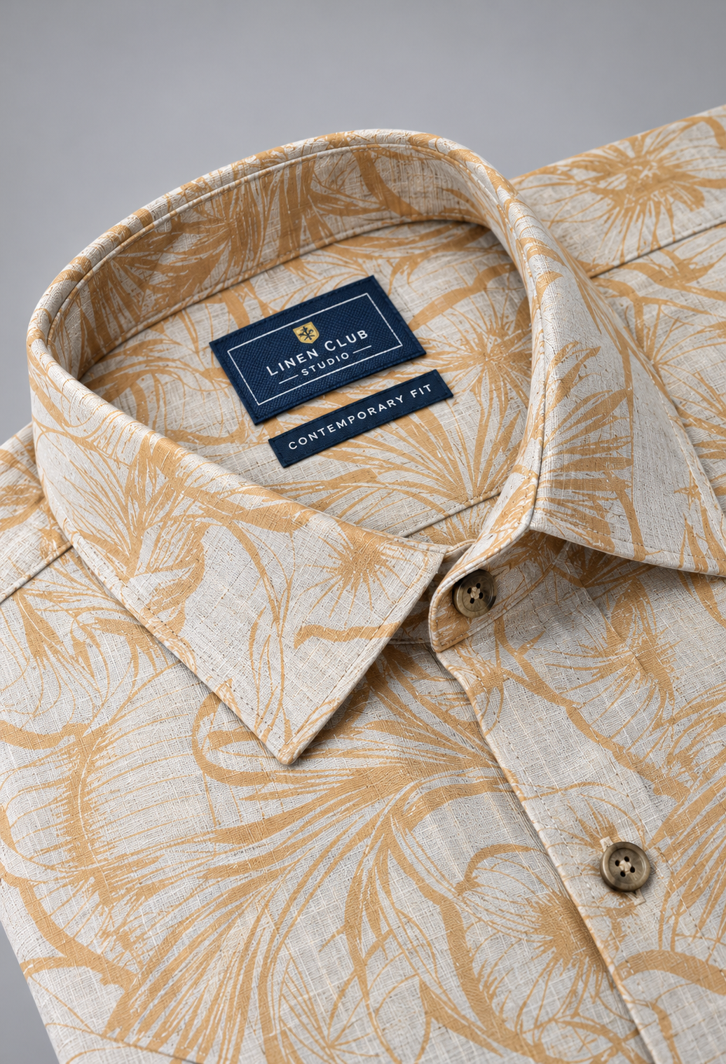 Premium Printed Linen Shirt – Contemporary Fit