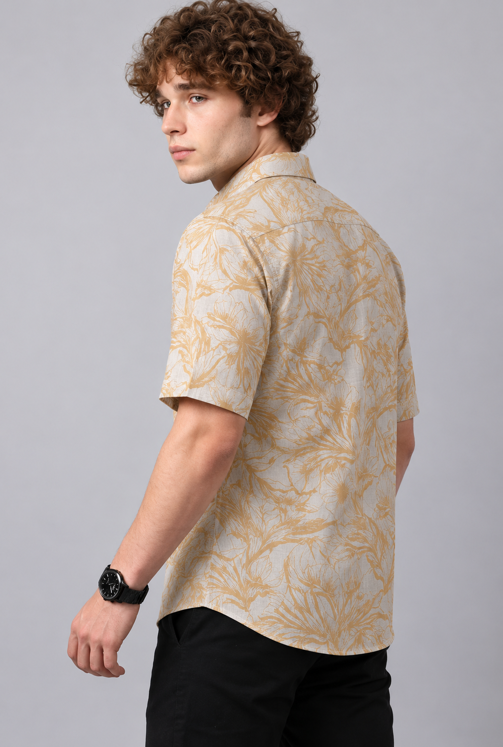 Premium Printed Linen Shirt – Contemporary Fit