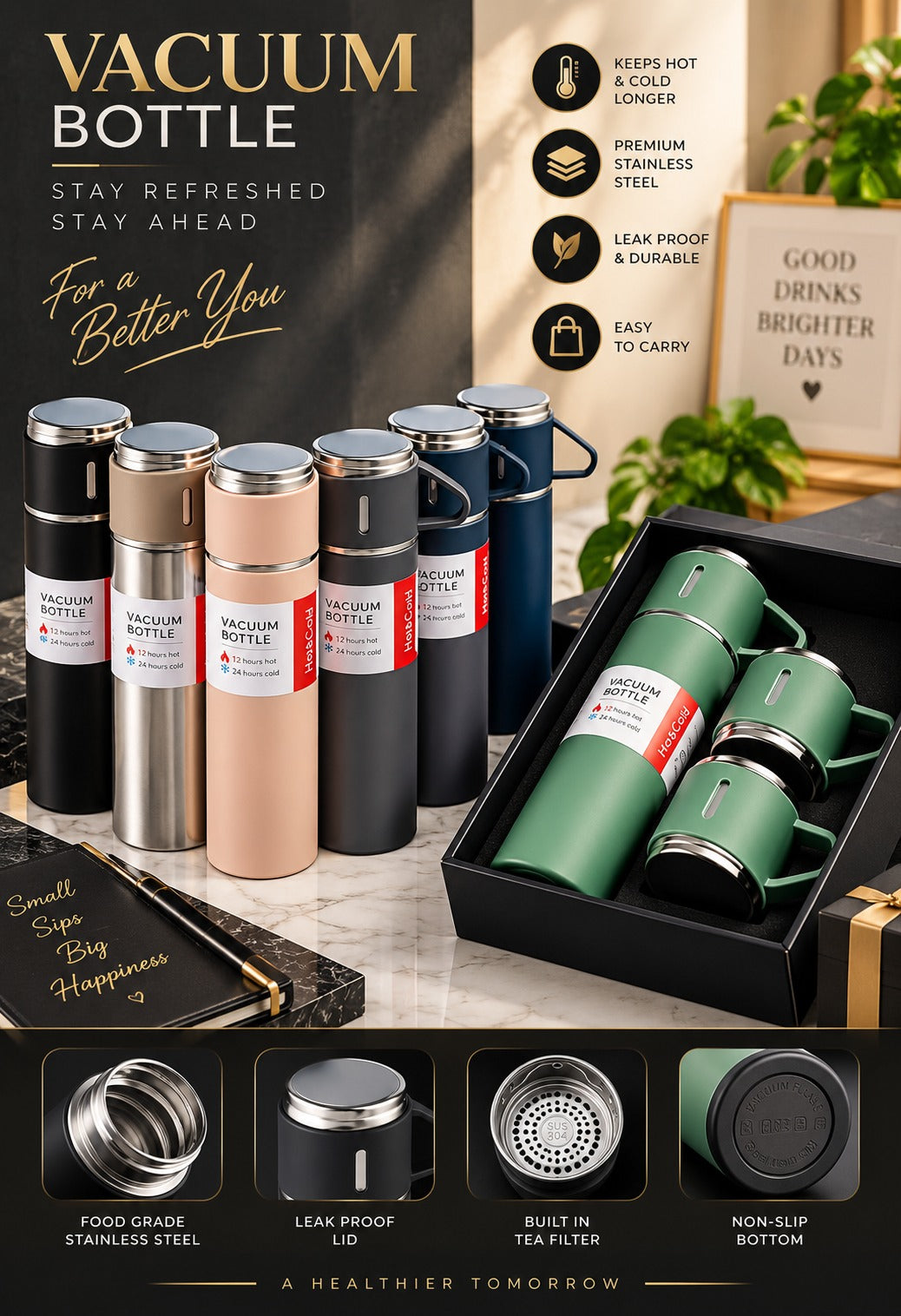 Vacuum flask set