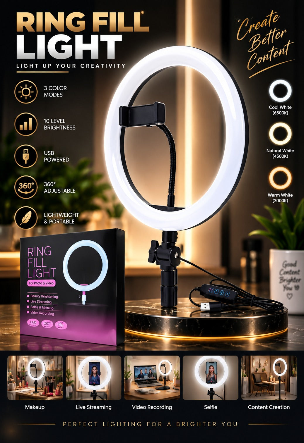 12" ringh light