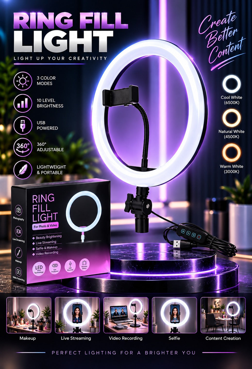 12" ringh light