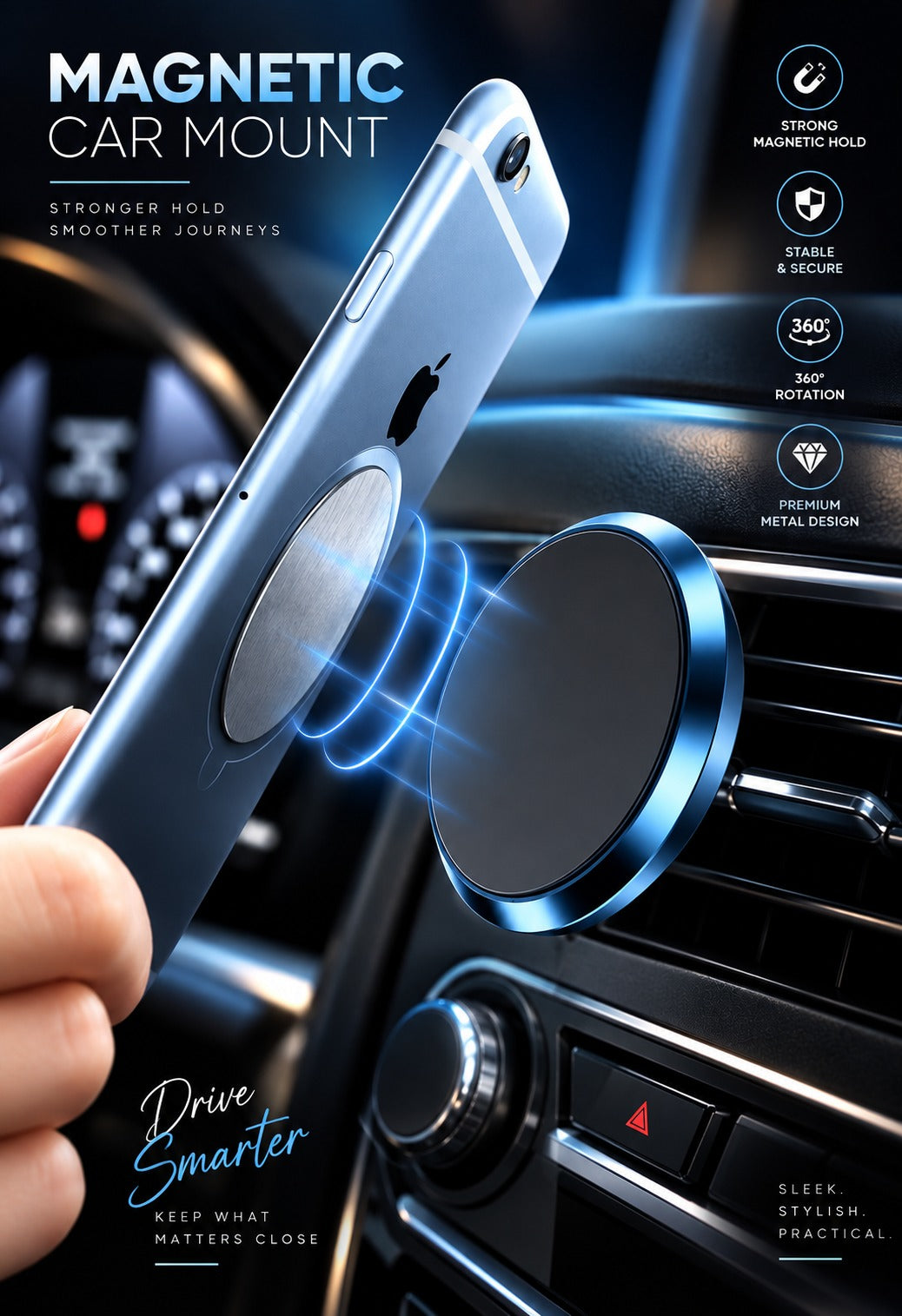 Car magnet mobile holder