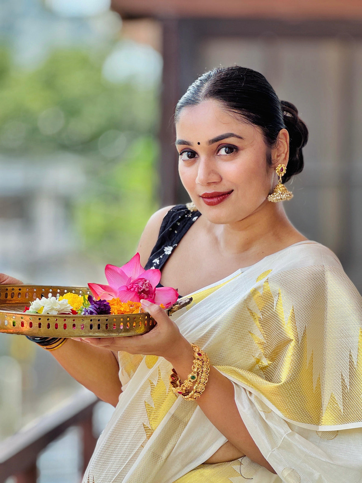 Temple Weave Cotton Saree 🛕