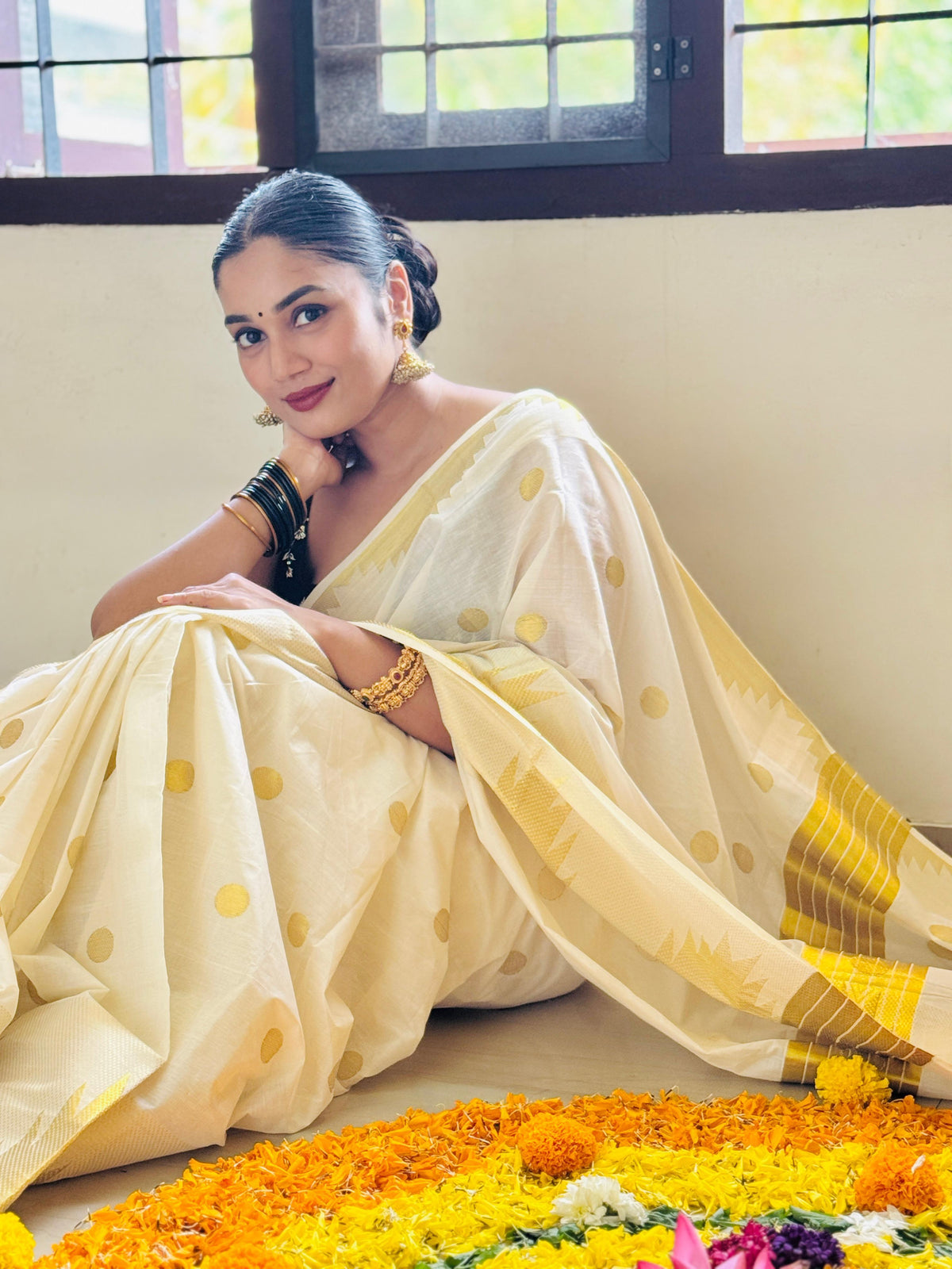 Temple Weave Cotton Saree 🛕