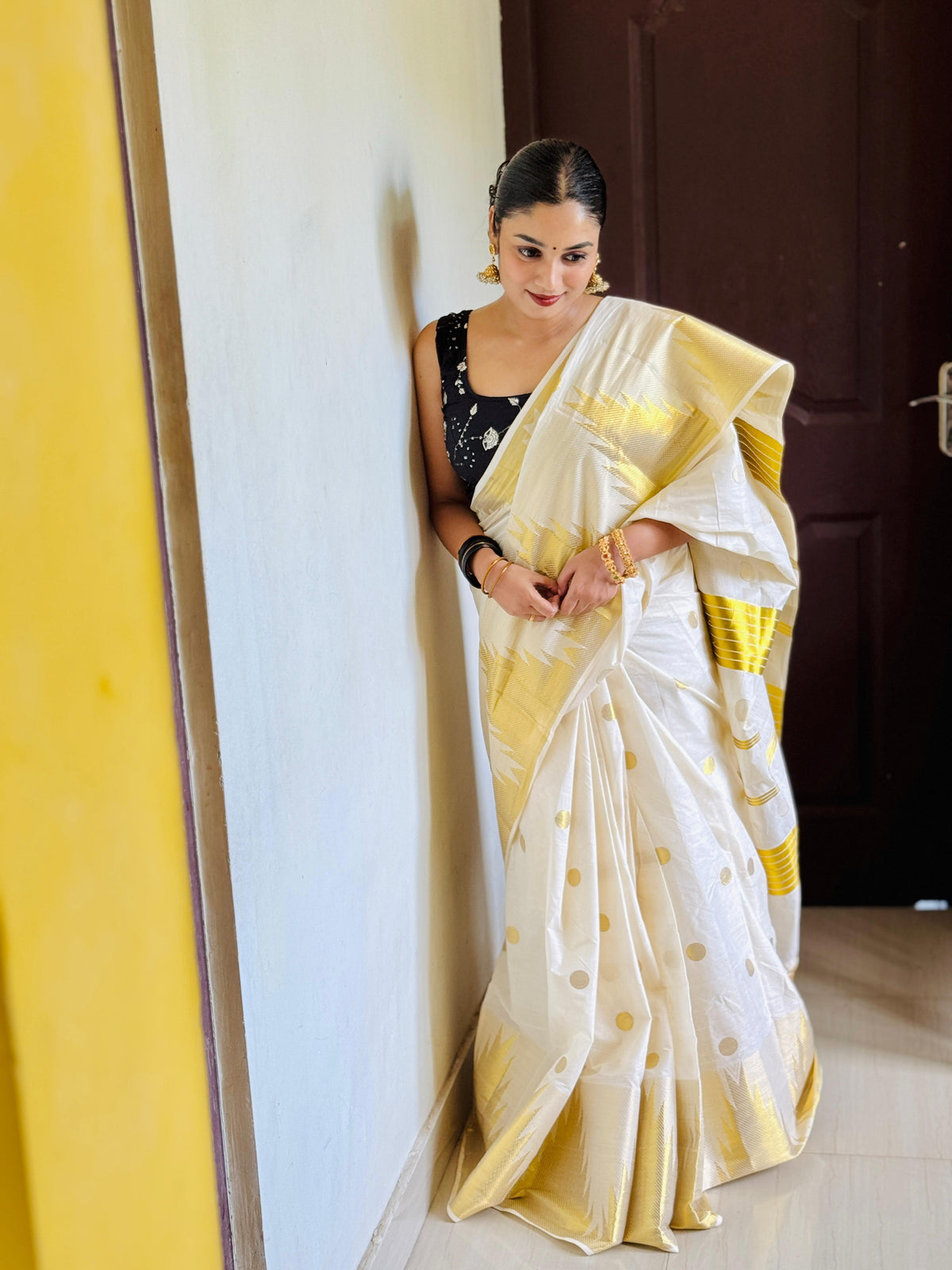 Temple Weave Cotton Saree 🛕