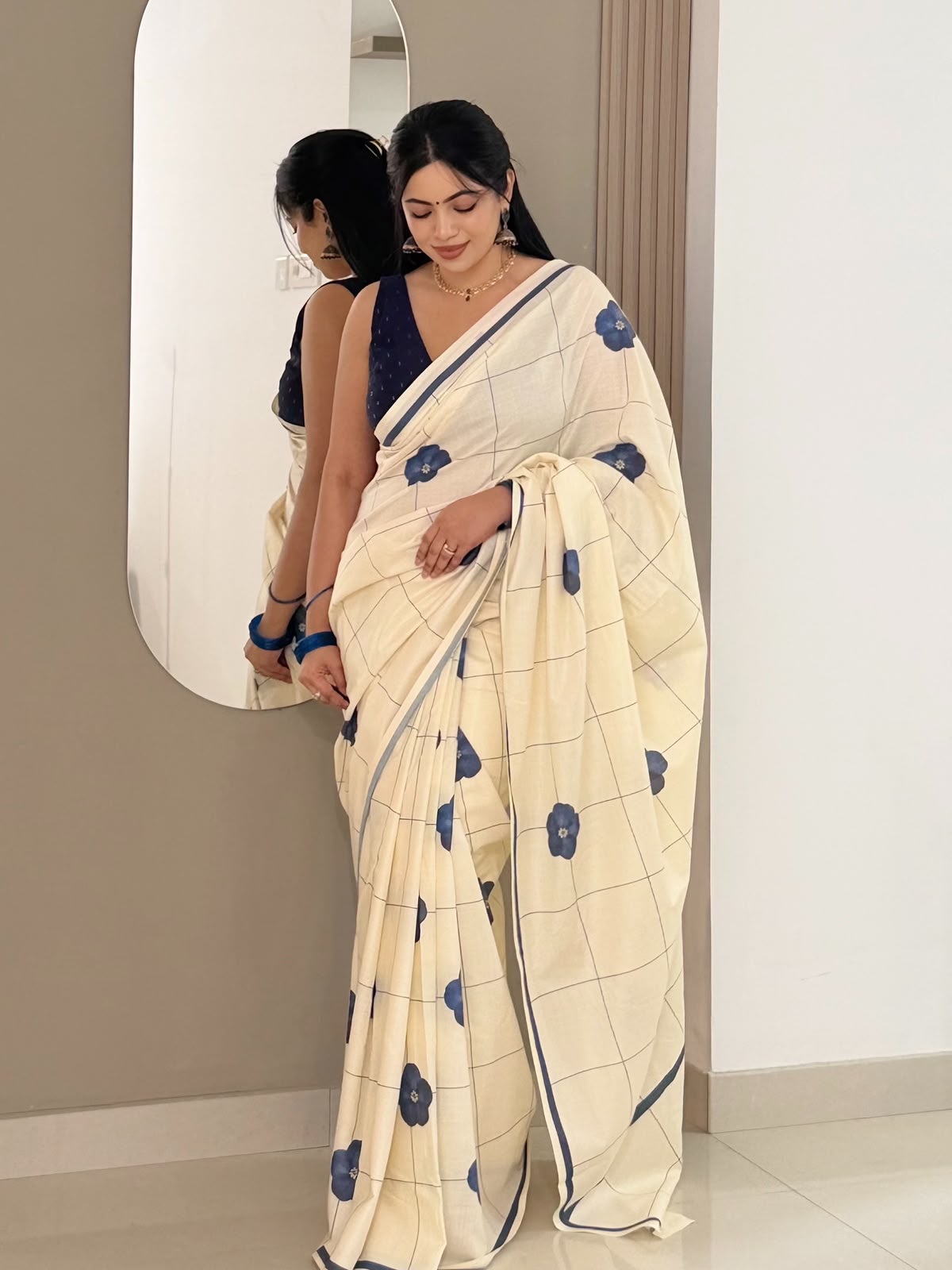 Pure cotton digital printed saree