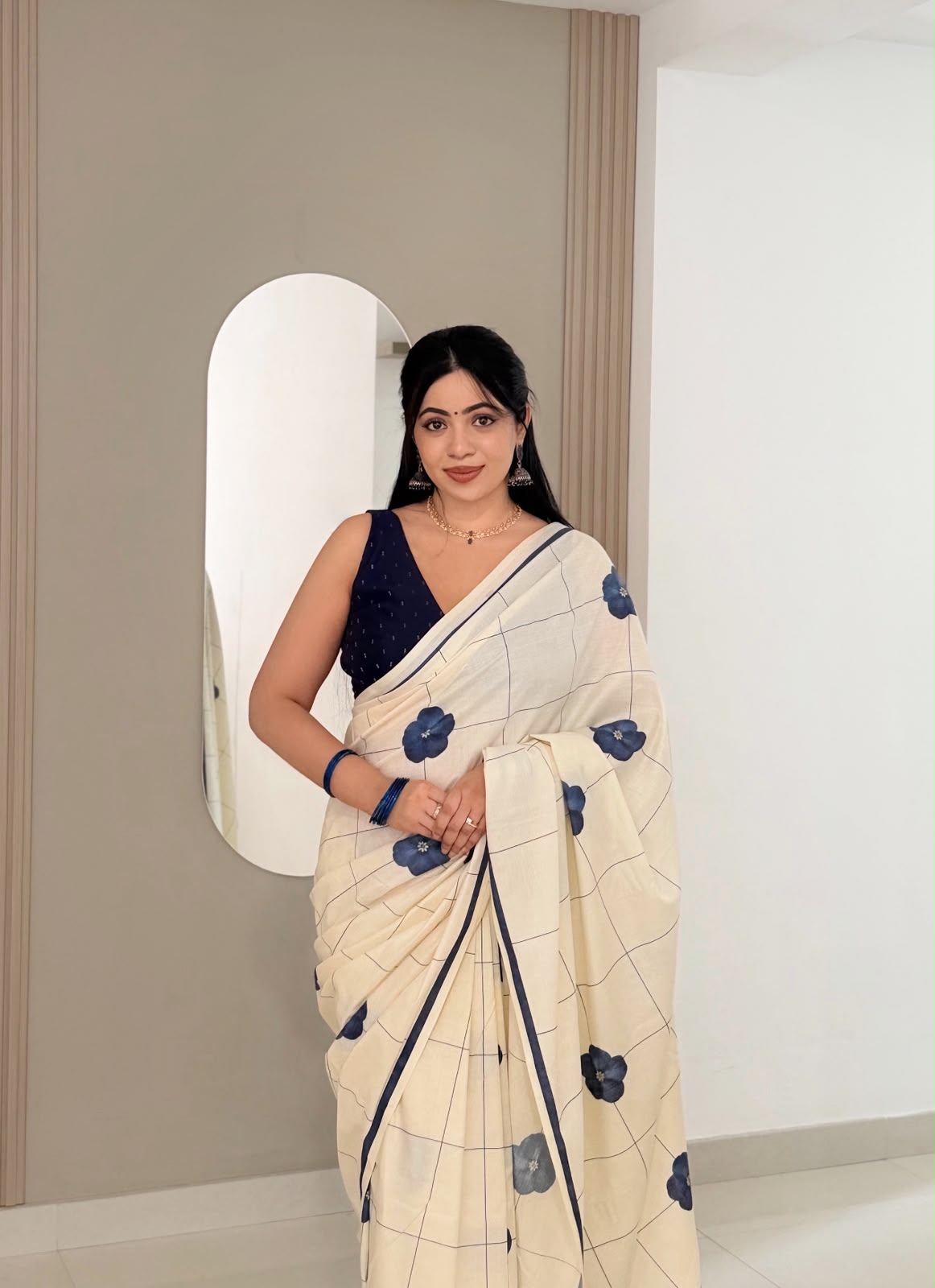 Pure cotton digital printed saree