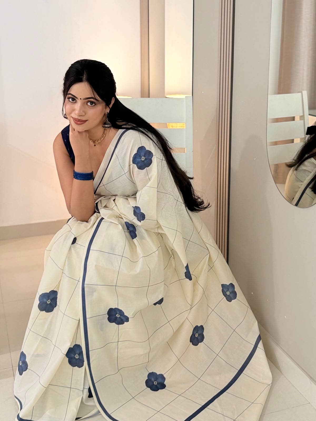Pure cotton digital printed saree