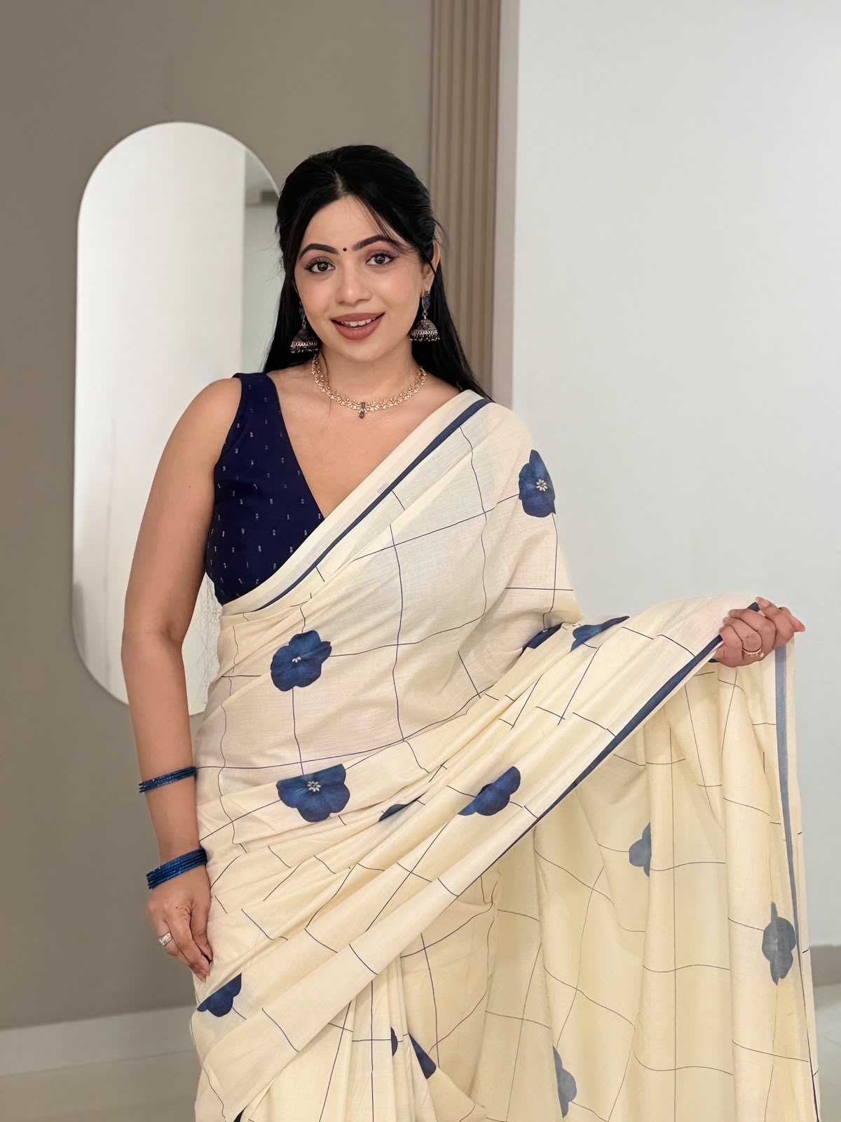Pure cotton digital printed saree
