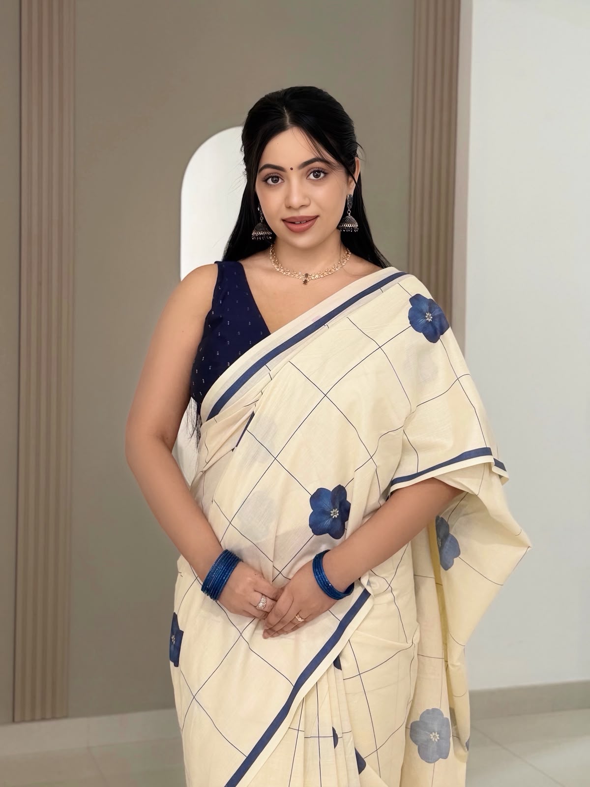 Pure cotton digital printed saree