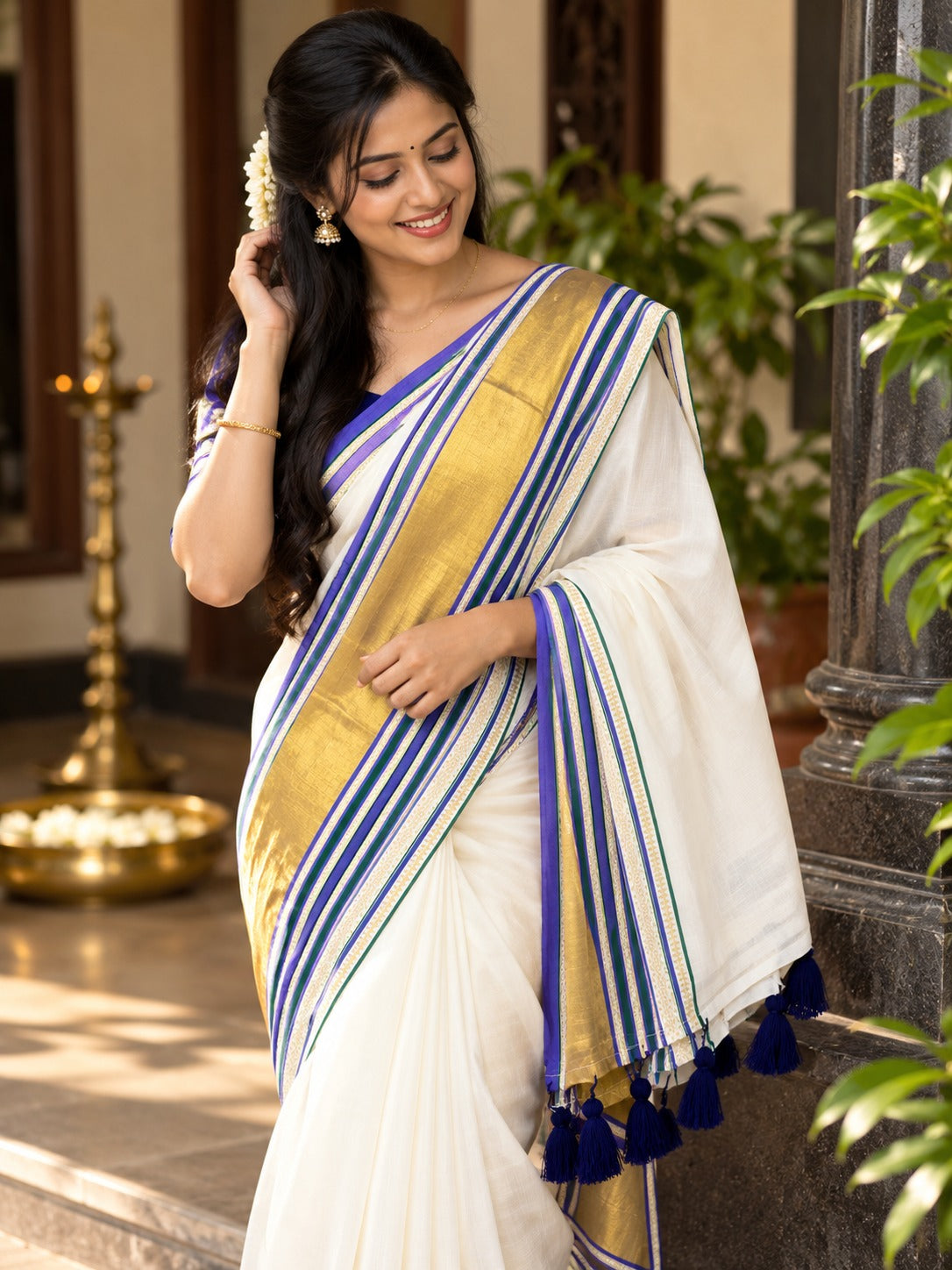 ✨ Neelambari Mul Cotton Saree ✨