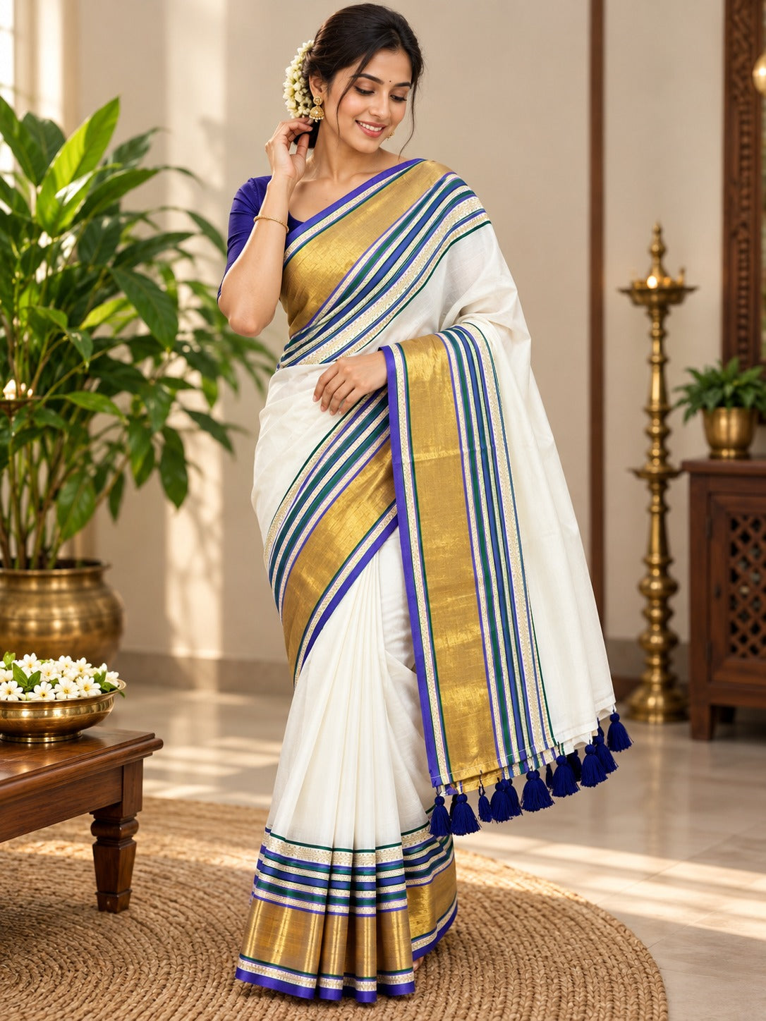 ✨ Neelambari Mul Cotton Saree ✨