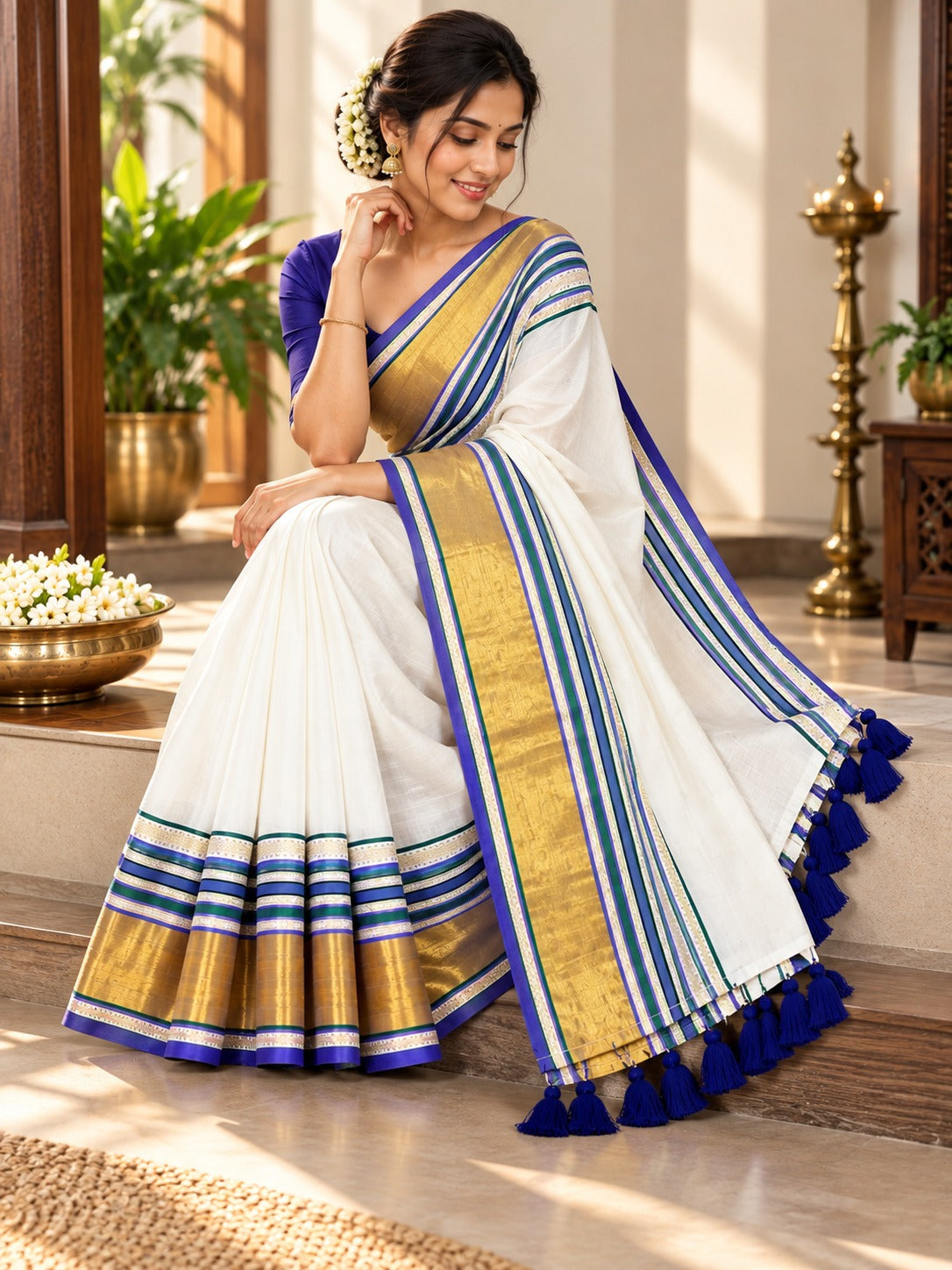 ✨ Neelambari Mul Cotton Saree ✨