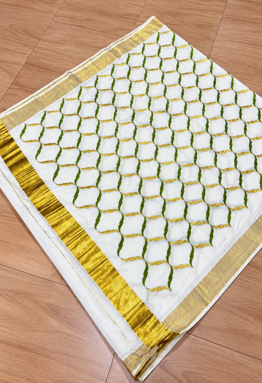 Olive chain saree