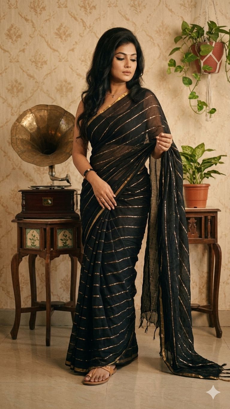 Tassira : 120s count mul cotton saree