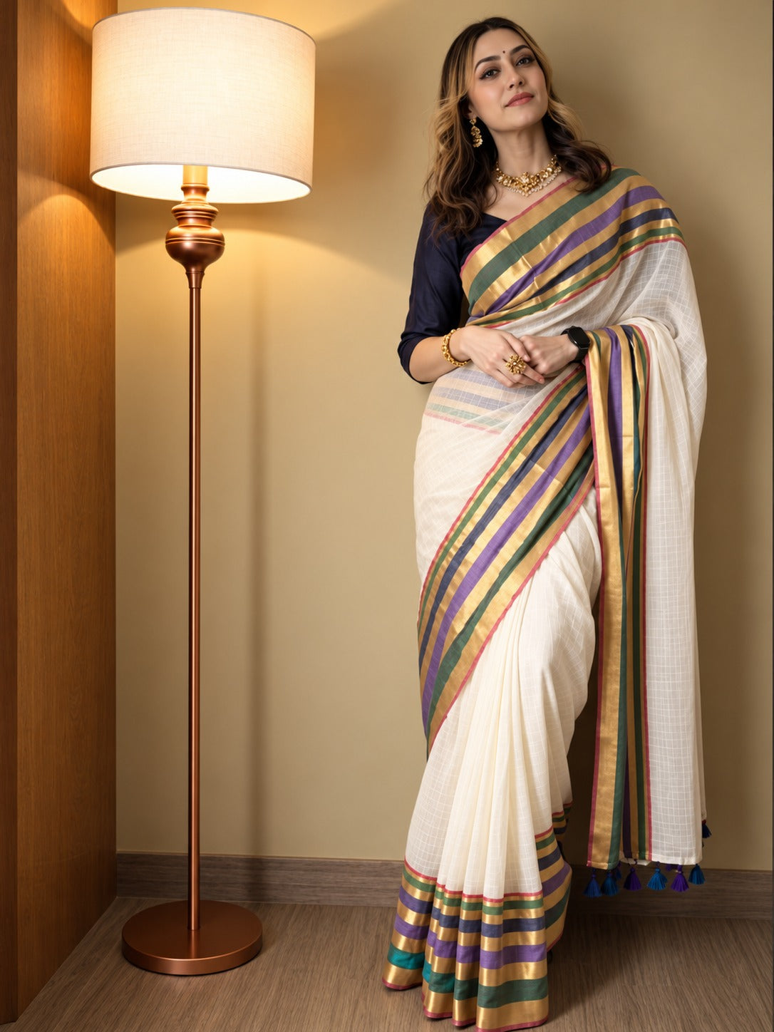 Mamtha inspired mul cotton saree
