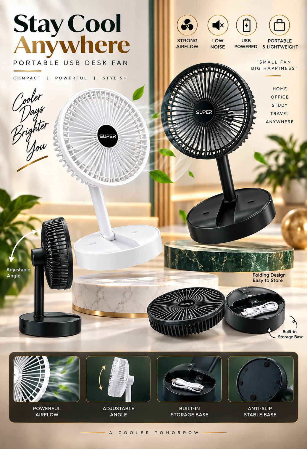 Green fan