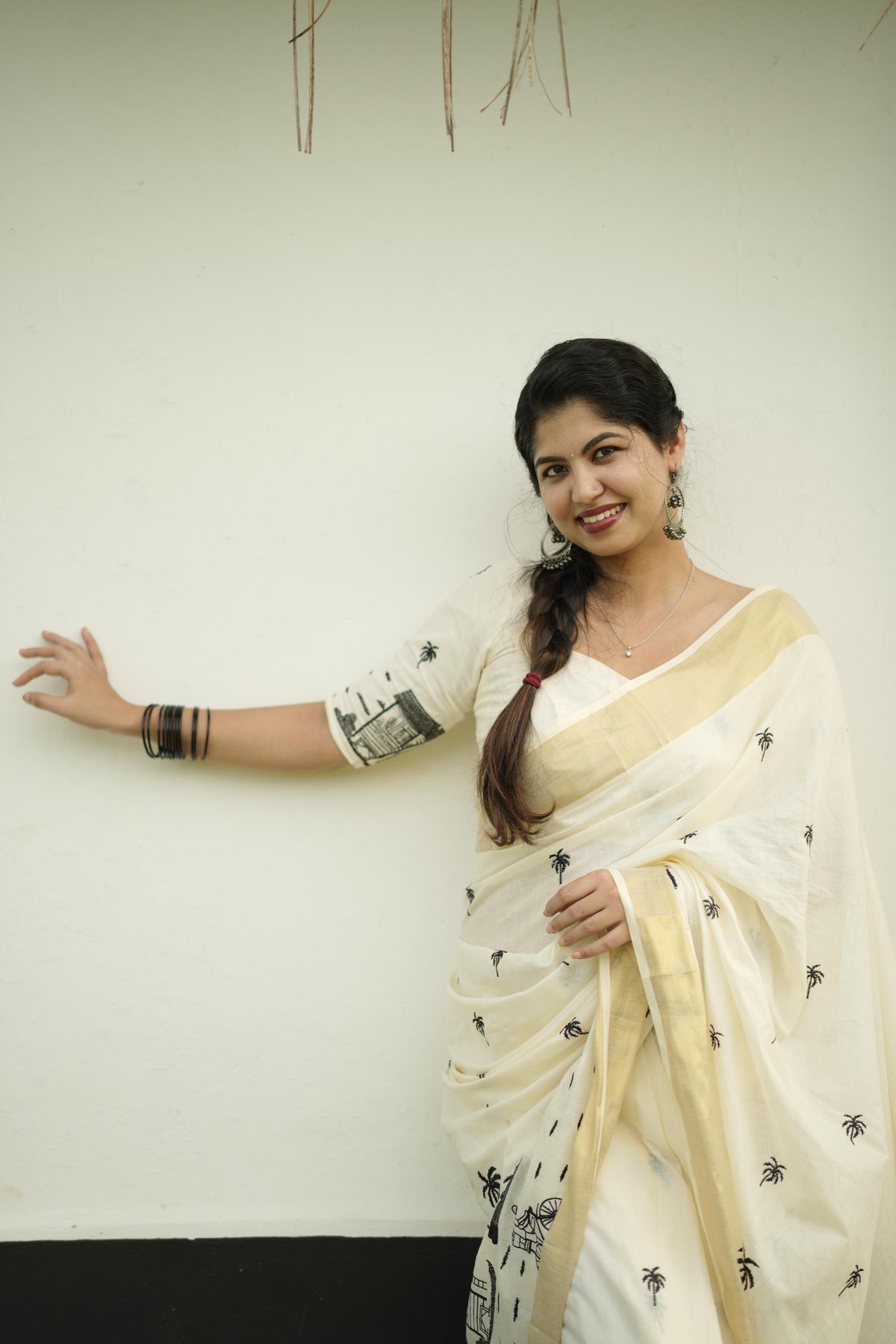 Cotton Embroiderd Saree