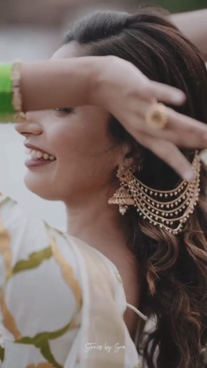 Olive chain saree
